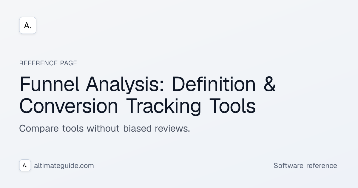 Funnel Analysis: Definition & Conversion Tracking Tools