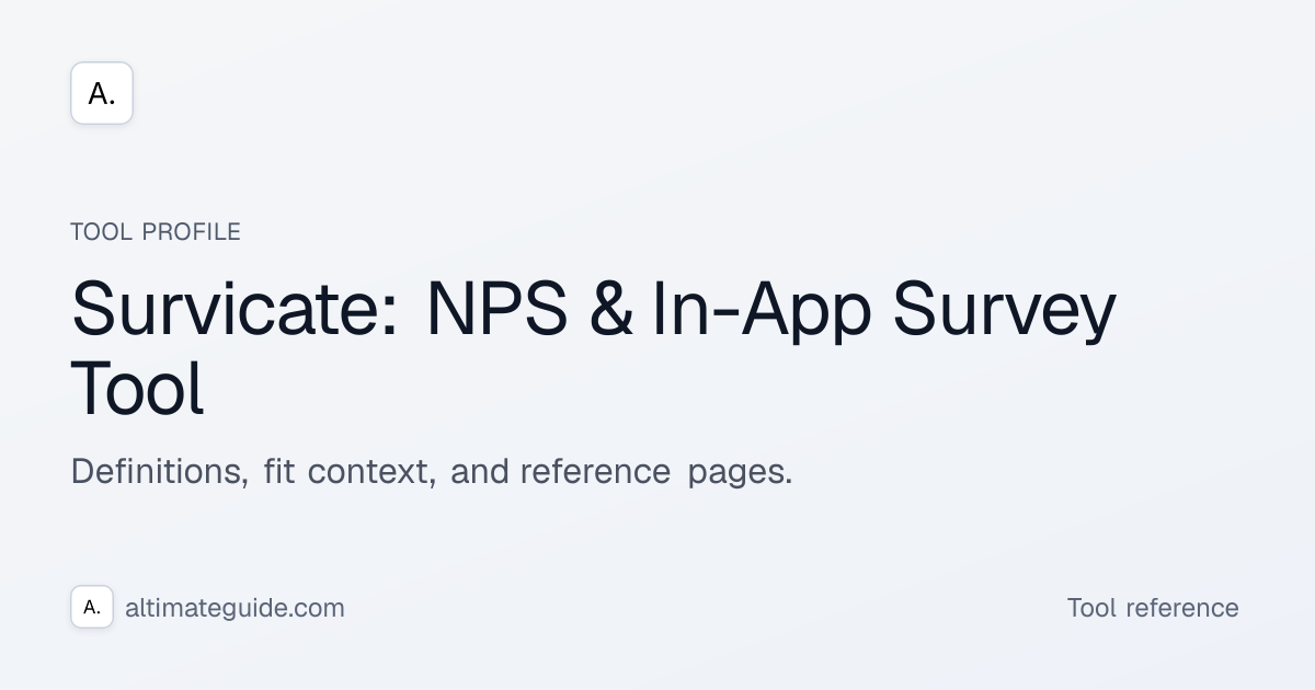 Survicate: NPS & In-App Survey Tool