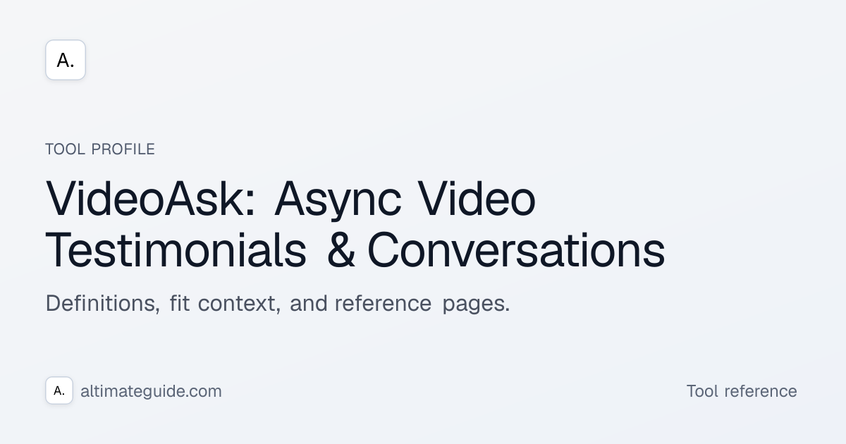 VideoAsk: Async Video Testimonials & Conversations