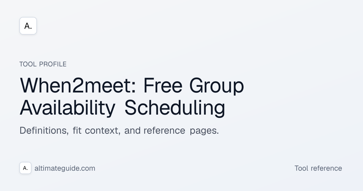 When2meet: Free Group Availability Scheduling